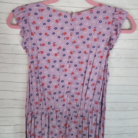 MADEWELL Ruffle-Edged Wrap Maxi Dress in Prairie Posies, SZ 0 - Picture 14 of 15